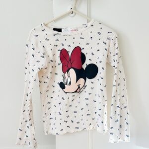 Zara Minnie Long Sleeve Top 4T